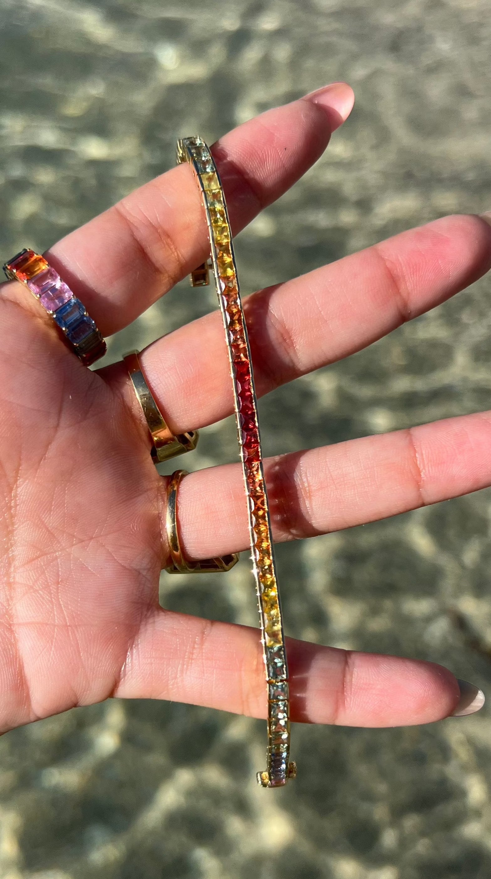 Rainbow Sapphire Bracelet