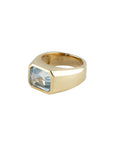 Aquamarine Bold Signet Ring