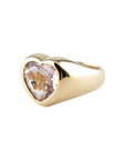 Morganite Heart Ring