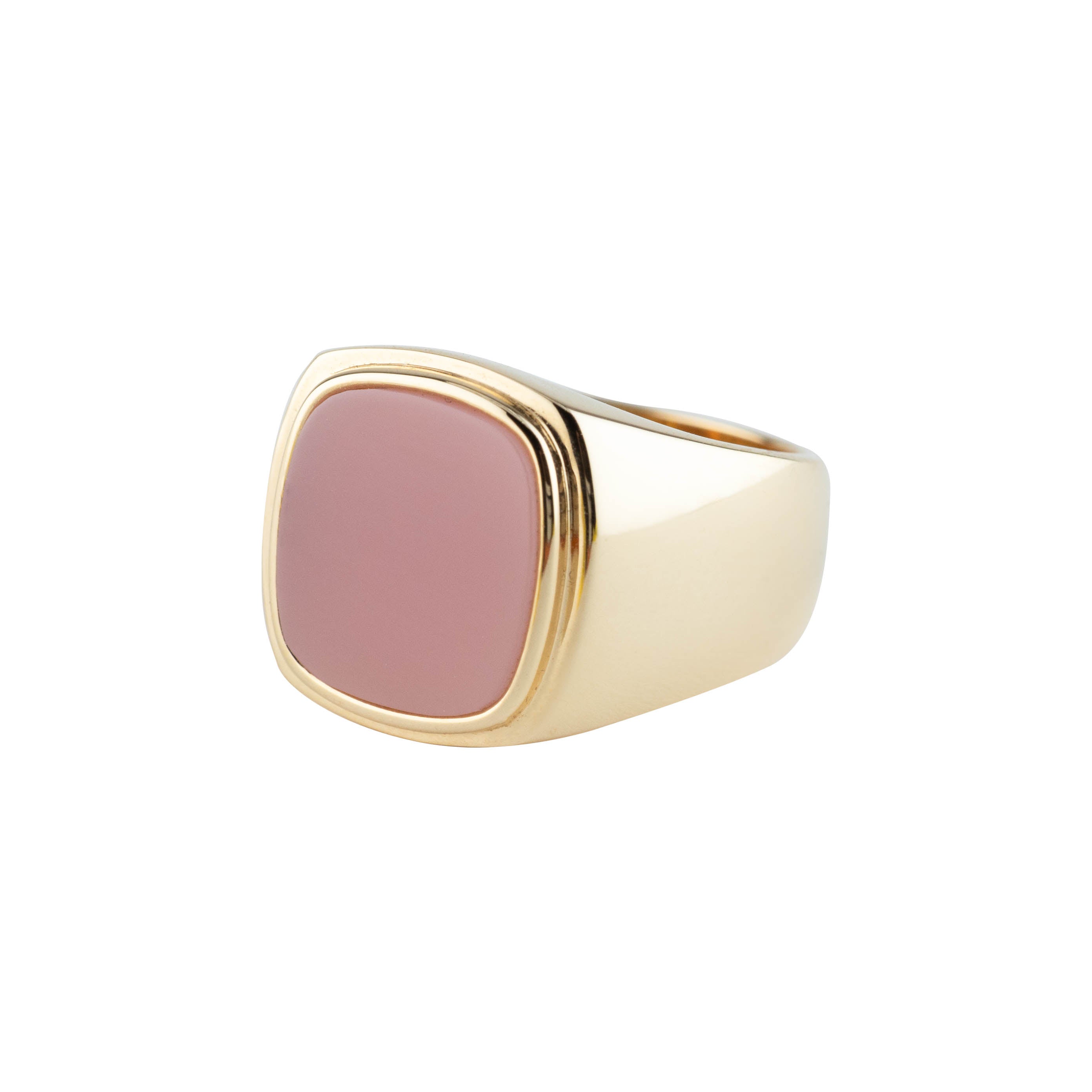 Pink Opal Signet Ring