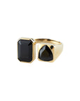 Black Onyx Toi et Moi Ring