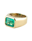 Emerald Bold Signet Ring