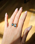 Black Onyx Toi et Moi Ring