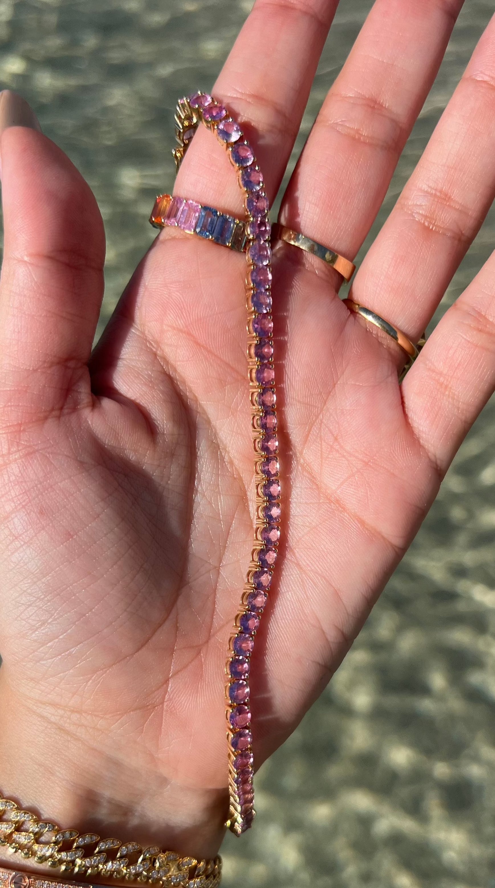 Rae Pink Sapphire Tennis Bracelet