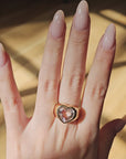 Morganite Heart Ring